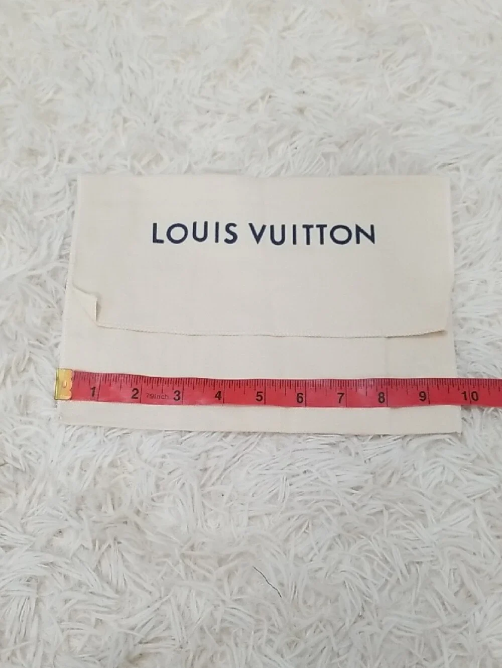 Louis Vuitton Cream Dust Cover with Navy Logo
